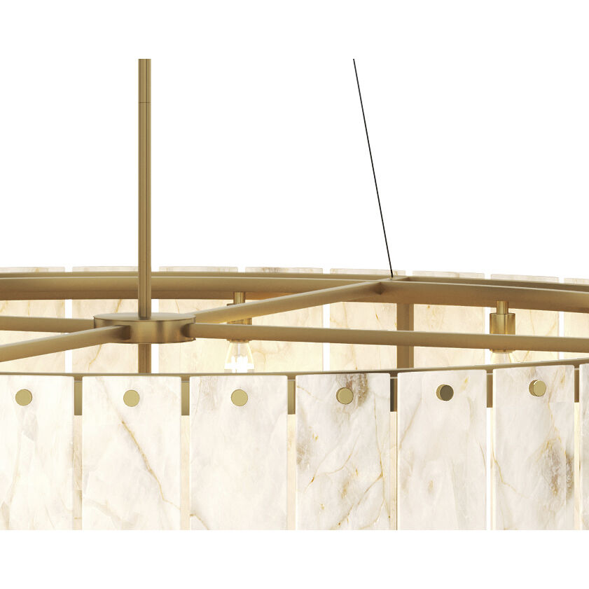 Apsara LED Cream / Antique Brass Chandelier Ceiling Light